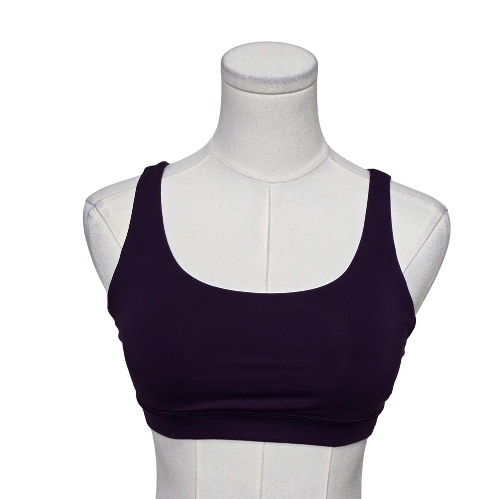 Lululemon Sports Bra Womens 4 Purple Free To Be‎ Bra Criss Cross Back Yoga Gym